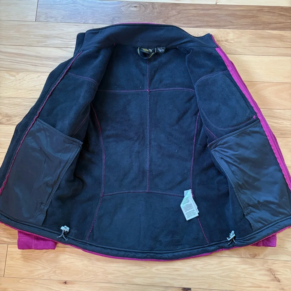 Mountain Hardware Full Zip Fleece Jacket Womens Sz S Magenta Coat - Picture 6 of 10
